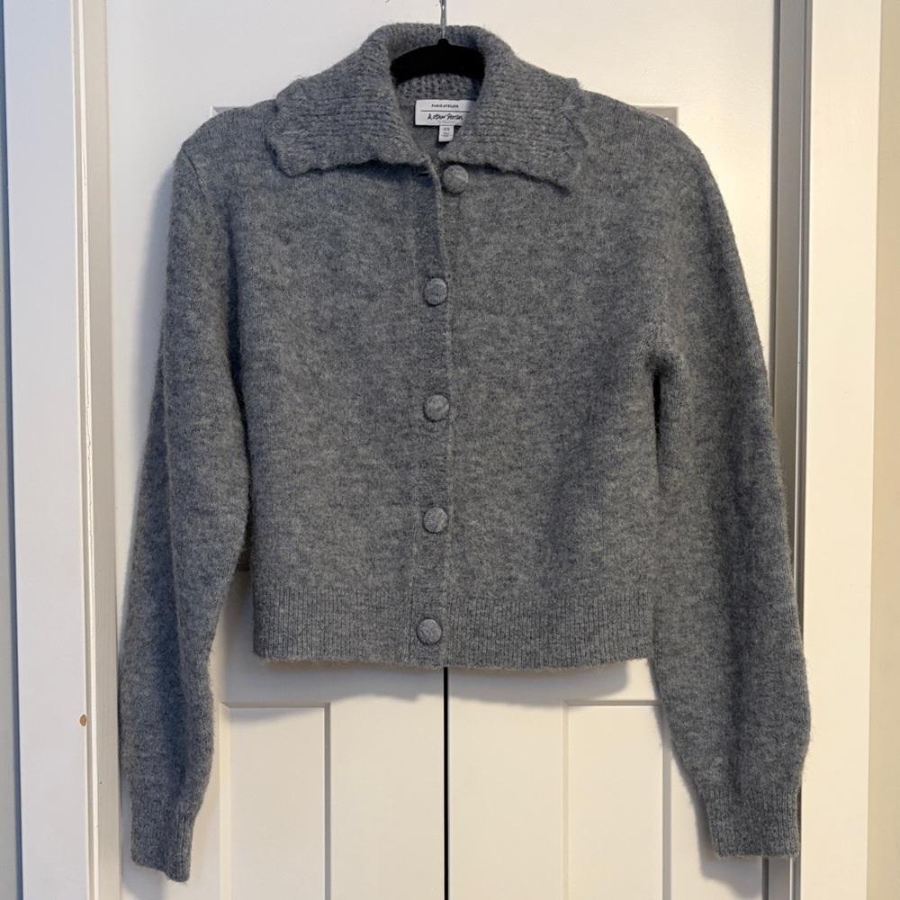 & Other Stories Gray Button-Up Cardigan